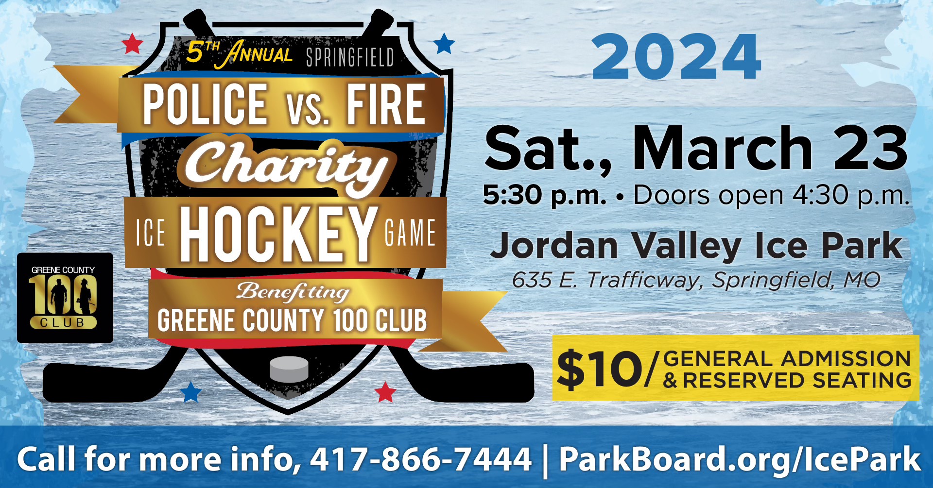 Police vs Fire Charity Ice Hockey game