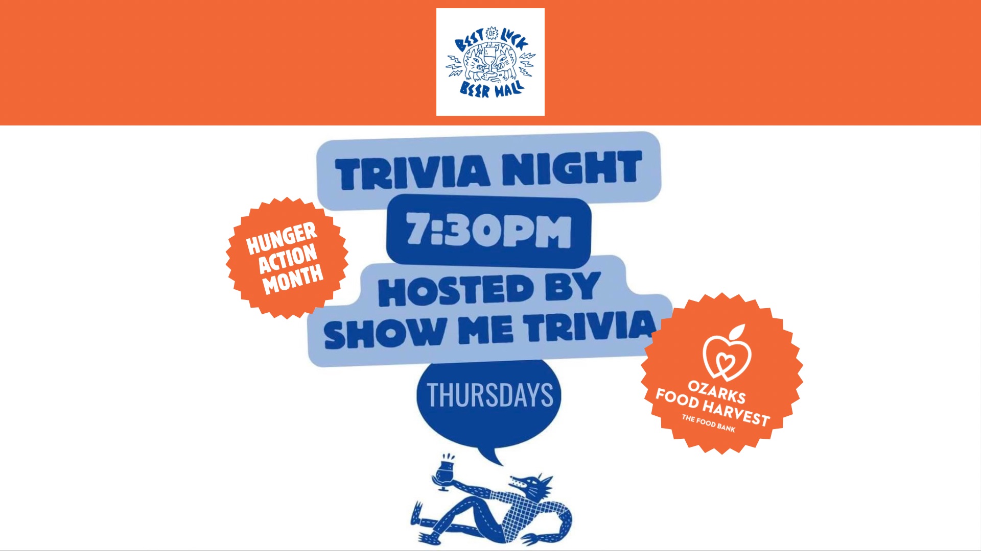 Best of Luck Beer Hall Trivia with Ozarks Food Harvest!