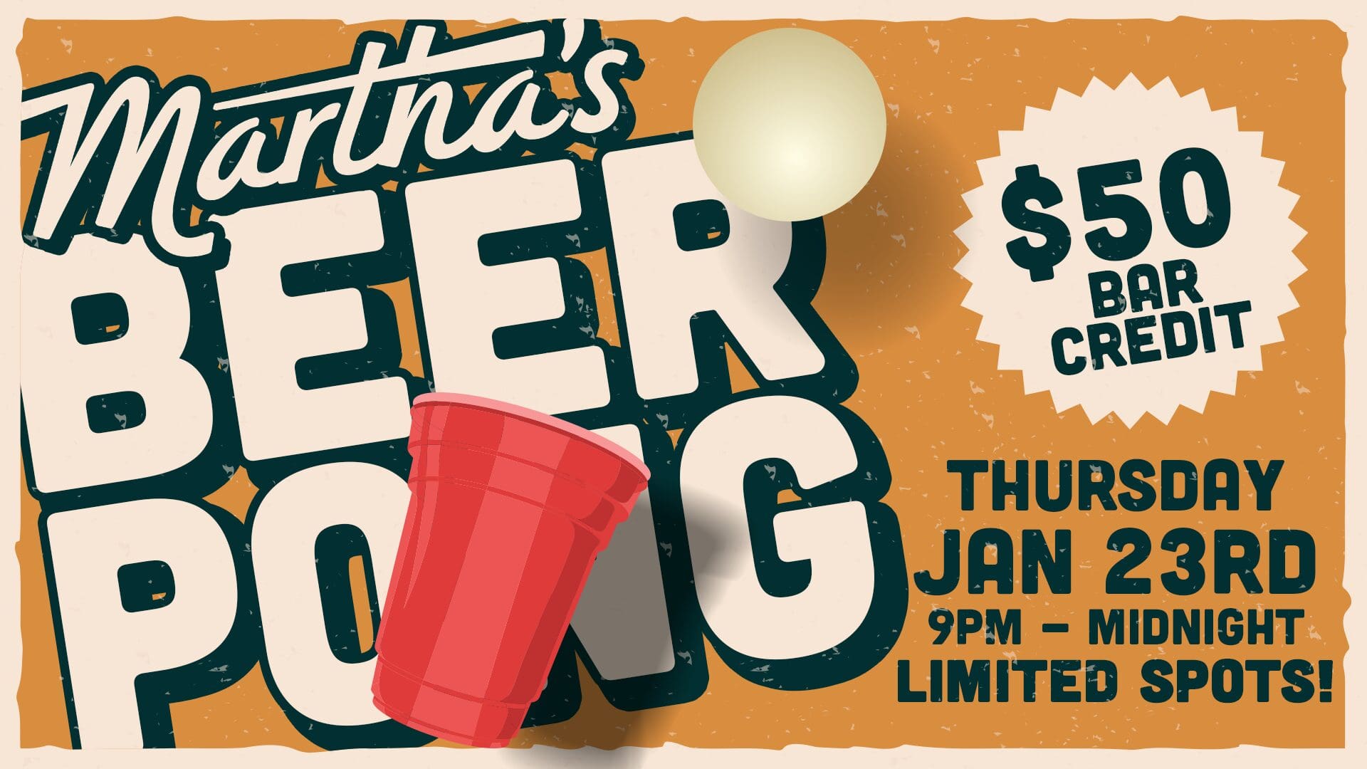 Martha’s Beer Pong Competition