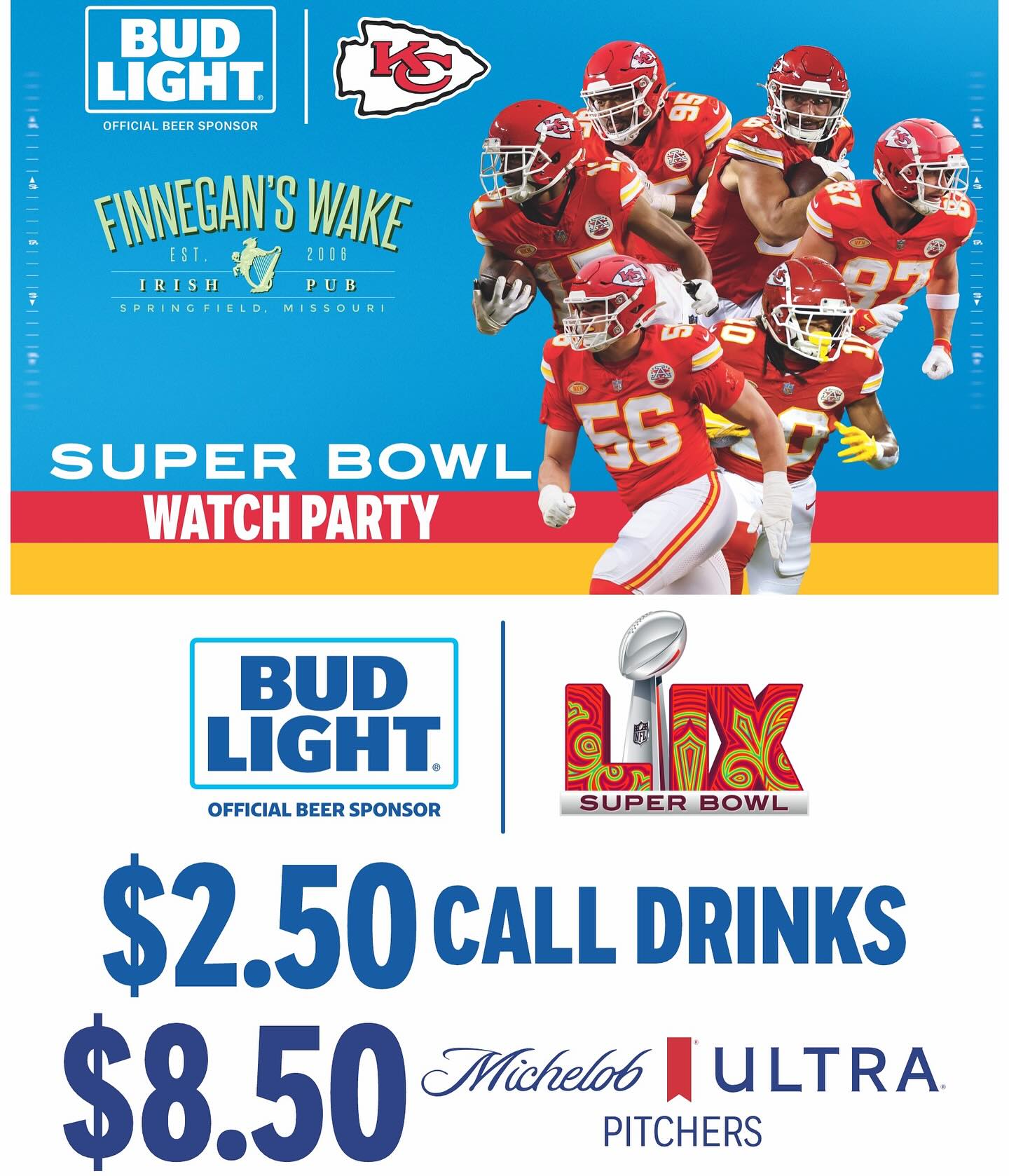 Finnegan's Wake Super Bowl Watch Party