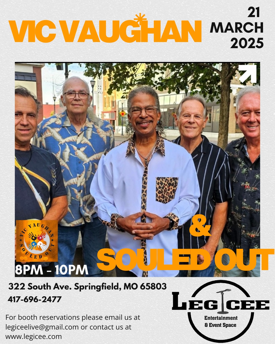 Legicee Live Presents: Vic Vaughan & Souled Out
