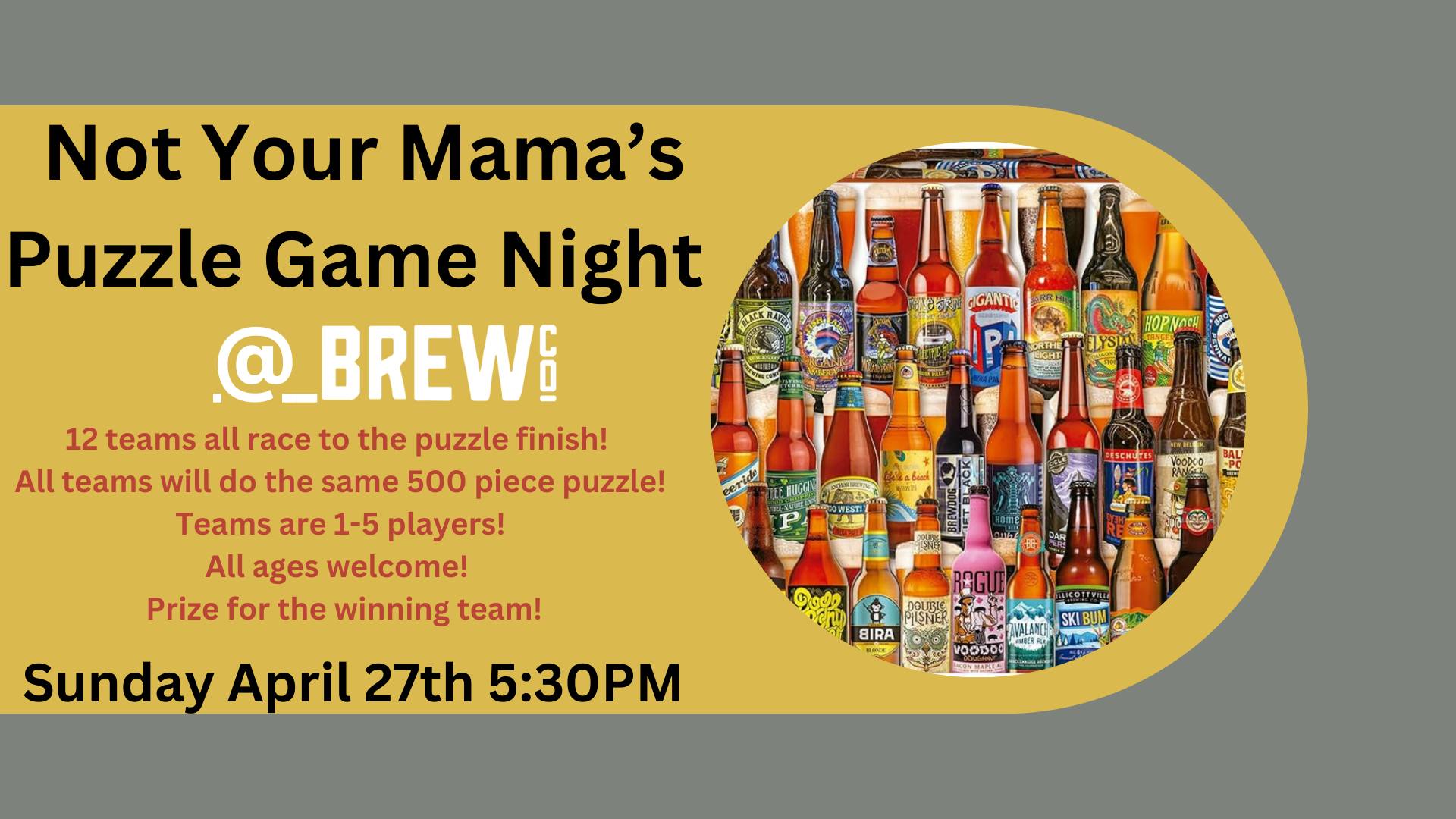 Not Your Mama's Puzzle Game Night