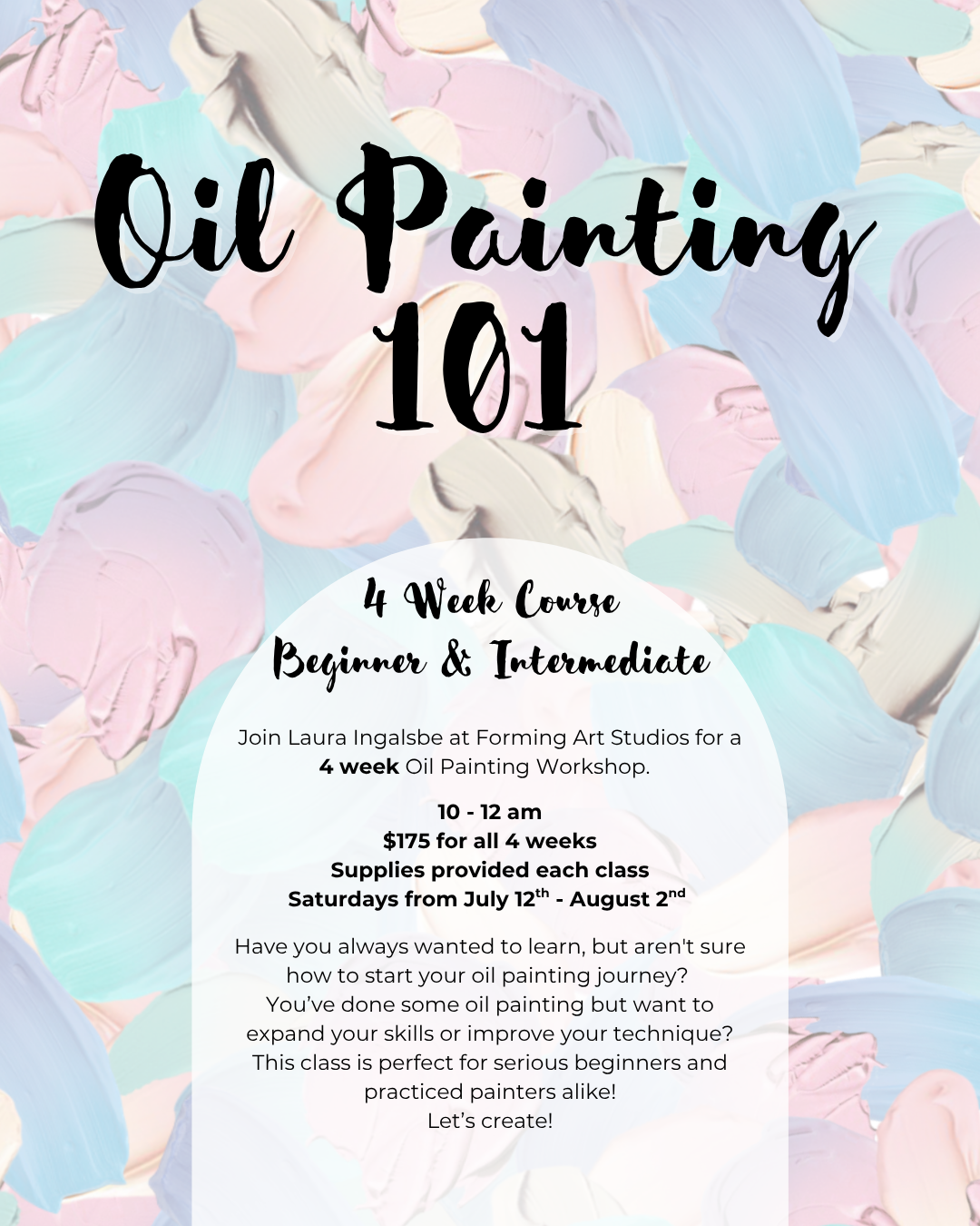Oil Painting 101 4-week Course