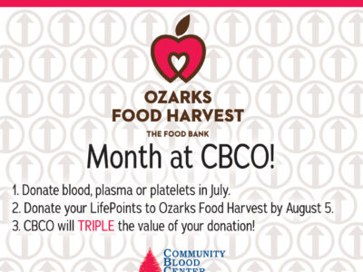 Community Blood Center of the Ozarks: Ozarks Food Harvest Month