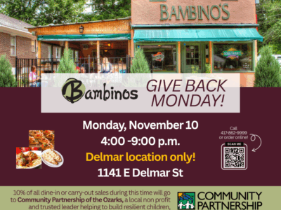 Bambino's Give Back Monday to benefit CPO