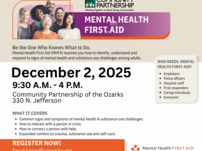 Free Adult Mental Health First Aid Training