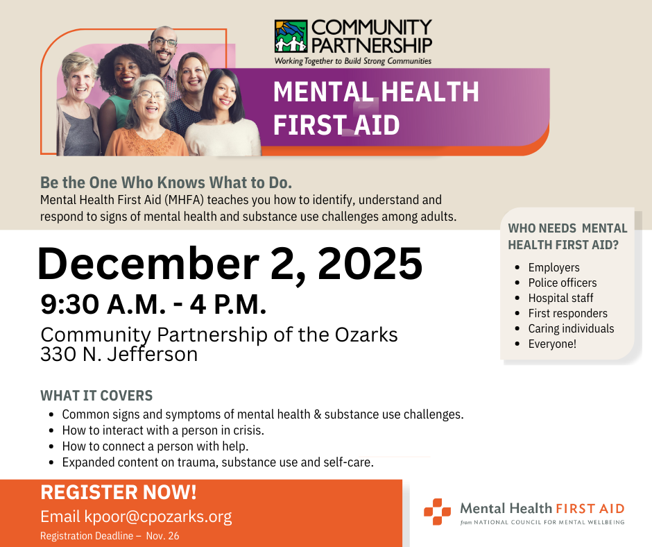 Free Adult Mental Health First Aid Training