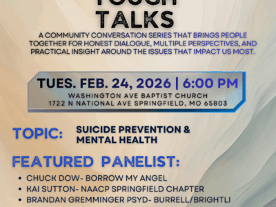 Gun Safety Violence Reduction Collaborative presents Tough Talks: Suicide Prevention & Mental Health