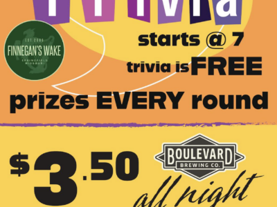 Weekly Trivia at Finnegans Wake